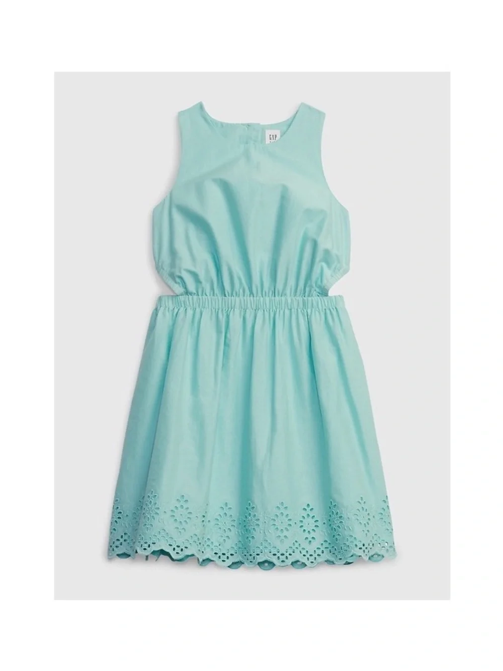 GAP Kids | Eyelet Cutout Sleeveless Dress Aqua Girls Medium